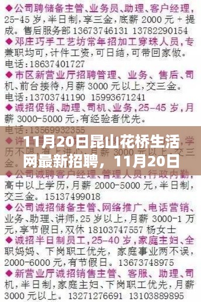 11月20日昆山花橋生活網(wǎng)最新招聘求職攻略，成功應(yīng)聘全解析