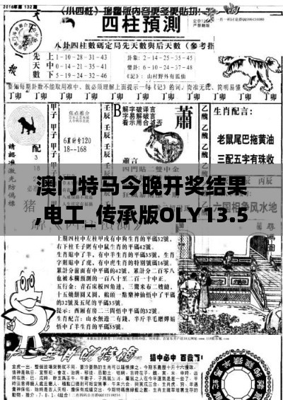 澳門特馬今晚開獎結(jié)果,電工_傳承版OLY13.50