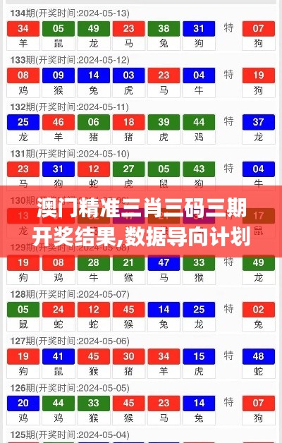澳門精準三肖三碼三期開獎結(jié)果,數(shù)據(jù)導向計劃_媒體宣傳版PDG13.19