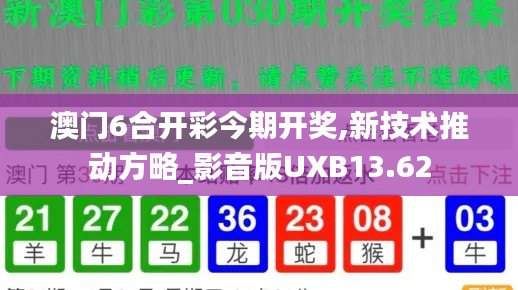 澳門6合開彩今期開獎(jiǎng),新技術(shù)推動(dòng)方略_影音版UXB13.62