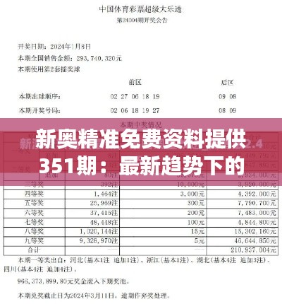 新奧精準(zhǔn)免費(fèi)資料提供351期：最新趨勢下的實(shí)用精選