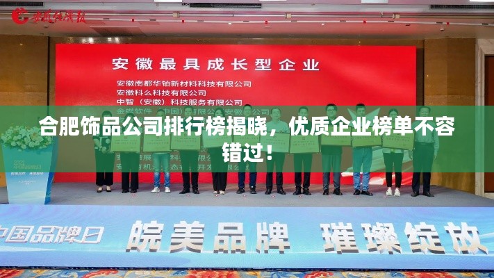 合肥飾品公司排行榜揭曉，優(yōu)質(zhì)企業(yè)榜單不容錯過！
