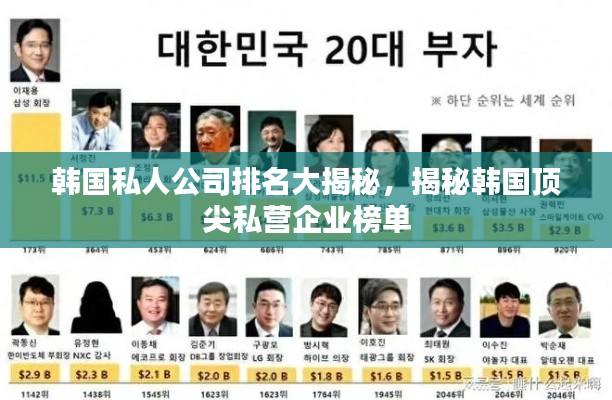 韓國私人公司排名大揭秘，揭秘韓國頂尖私營企業(yè)榜單