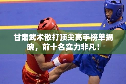 甘肅武術(shù)散打頂尖高手榜單揭曉，前十名實(shí)力非凡！