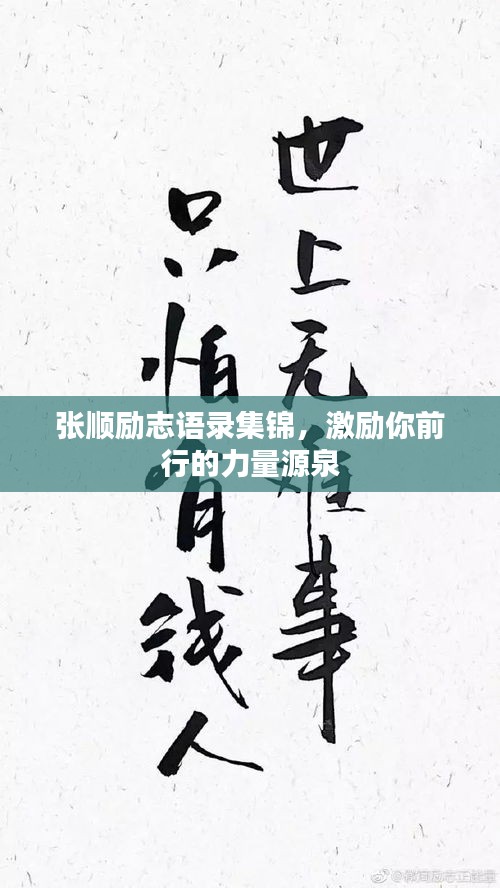張順勵(lì)志語錄集錦，激勵(lì)你前行的力量源泉