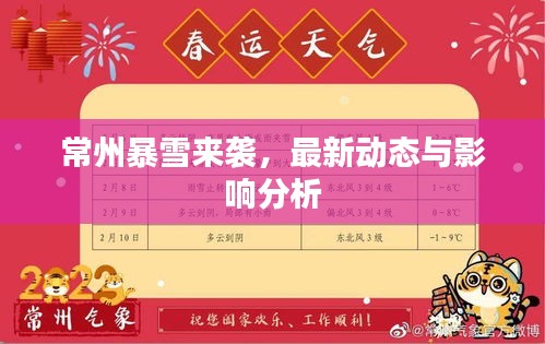 常州暴雪來襲，最新動態(tài)與影響分析