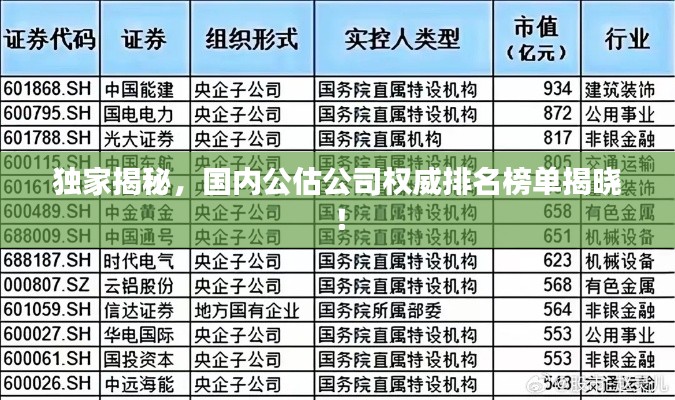 獨(dú)家揭秘，國內(nèi)公估公司權(quán)威排名榜單揭曉！